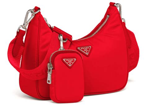 nylon red prada bag|pre owned prada nylon bag.